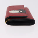 LOEWE Studio Ghibli No-Face Compact Wallet Leather Red Gold Auth 191680SM-4