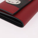 LOEWE Studio Ghibli No-Face Compact Wallet Leather Red Gold Auth 191680SM-7