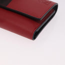 LOEWE Studio Ghibli No-Face Compact Wallet Leather Red Gold Auth 191680SM-14