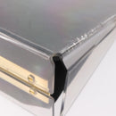 Salvatore Ferragamo Gancini Chain Shoulder Bag Plastic Clear Gold Auth 191682A-13