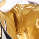 Salvatore Ferragamo Gancini Chain Shoulder Bag Plastic Clear Gold Auth 191682A-19