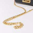 Salvatore Ferragamo Gancini Chain Shoulder Bag Plastic Clear Gold Auth 191682A-7