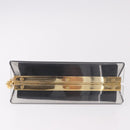 Salvatore Ferragamo Gancini Chain Shoulder Bag Plastic Clear Gold Auth 191682A-9