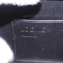 LOEWE Hand Bag Leather 2way Navy Silver Auth 191686M-19