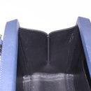 LOEWE Hand Bag Leather 2way Navy Silver Auth 191686M-21