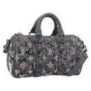 LOUIS VUITTON Monogram Felt Keepall XS Hand Bag Gray Pink M80821 Auth 191687SAM-1
