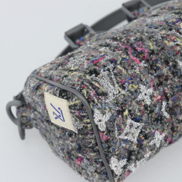 LOUIS VUITTON Monogram Felt Keepall XS Hand Bag Gray Pink M80821 Auth 191687SAM