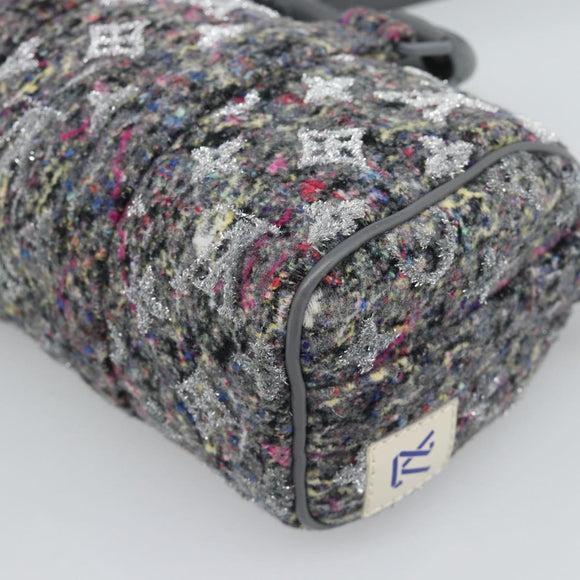 LOUIS VUITTON Monogram Felt Keepall XS Hand Bag Gray Pink M80821 Auth 191687SAM