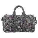 LOUIS VUITTON Monogram Felt Keepall XS Hand Bag Gray Pink M80821 Auth 191687SAM-2