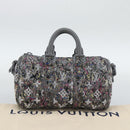 LOUIS VUITTON Monogram Felt Keepall XS Hand Bag Gray Pink M80821 Auth 191687SAM-24