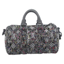LOUIS VUITTON Monogram Felt Keepall XS Hand Bag Gray Pink M80821 Auth 191687SAM-3
