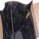 Salvatore Ferragamo Gancini Hand Bag Leather Beige Gold Auth 191690-22