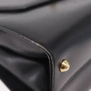BALLY Hand Bag Leather Black Gold Auth 191691-8