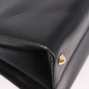 BALLY Hand Bag Leather Black Gold Auth 191691-16