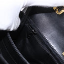 BALLY Hand Bag Leather Black Gold Auth 191691-24