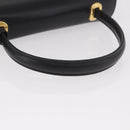 BALLY Hand Bag Leather Black Gold Auth 191691-7