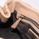 Miu Miu Matelasse Hand Bag Leather Beige Gold Auth 191692A-20
