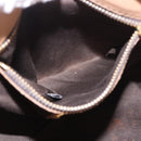 Miu Miu Matelasse Hand Bag Leather Beige Gold Auth 191692A-21