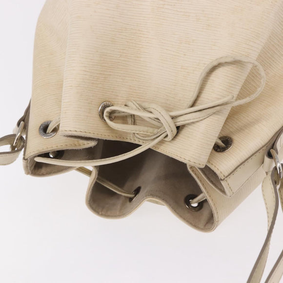 LOUIS VUITTON Epi Petit Noe Shoulder Bag White Yvoire M4084J LV Auth 191694