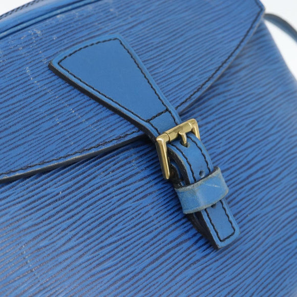 LOUIS VUITTON Epi Jeune Fille MM Shoulder Bag Blue M52155 LV Auth 191695