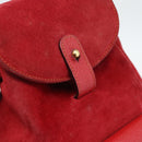 GUCCI Bamboo Backpack Suede Outlet Red Gold 003 0030 3444 Auth 191698-19