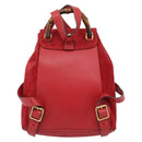 GUCCI Bamboo Backpack Suede Outlet Red Gold 003 0030 3444 Auth 191698-2
