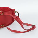 GUCCI Bamboo Backpack Suede Outlet Red Gold 003 0030 3444 Auth 191698-9