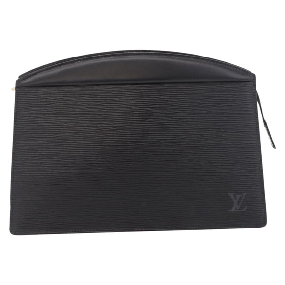 LOUIS VUITTON Epi Trousse Crete Pouch Black M48402 LV Auth 191699