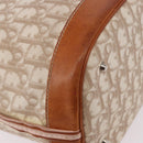 Christian Dior Romantic Chain Shoulder Bag PVC Beige Silver Auth 191704-17