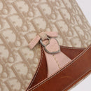 Christian Dior Romantic Chain Shoulder Bag PVC Beige Silver Auth 191704-19