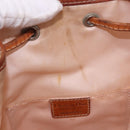 Christian Dior Romantic Chain Shoulder Bag PVC Beige Silver Auth 191704-10