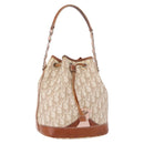 Christian Dior Romantic Chain Shoulder Bag PVC Beige Silver Auth 191704-1