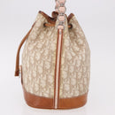 Christian Dior Romantic Chain Shoulder Bag PVC Beige Silver Auth 191704-3