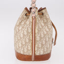Christian Dior Romantic Chain Shoulder Bag PVC Beige Silver Auth 191704-5