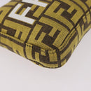 FENDI Zucca Canvas FRAGMENT Accessory Pouch Brown Silver 8BS073 Auth 191705SAM-14