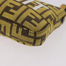 FENDI Zucca Canvas FRAGMENT Accessory Pouch Brown Silver 8BS073 Auth 191705SAM-15