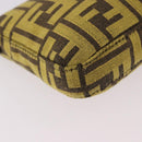 FENDI Zucca Canvas FRAGMENT Accessory Pouch Brown Silver 8BS073 Auth 191705SAM-16