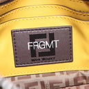 FENDI Zucca Canvas FRAGMENT Accessory Pouch Brown Silver 8BS073 Auth 191705SAM-18