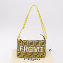 FENDI Zucca Canvas FRAGMENT Accessory Pouch Brown Silver 8BS073 Auth 191705SAM-12