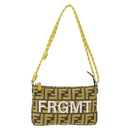 FENDI Zucca Canvas FRAGMENT Accessory Pouch Brown Silver 8BS073 Auth 191705SAM-13