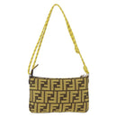 FENDI Zucca Canvas FRAGMENT Accessory Pouch Brown Silver 8BS073 Auth 191705SAM-2