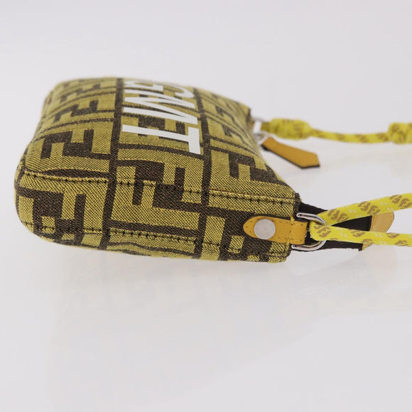 FENDI Zucca Canvas FRAGMENT Accessory Pouch Brown Silver 8BS073 Auth 191705SAM