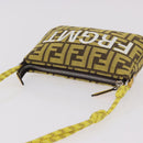 FENDI Zucca Canvas FRAGMENT Accessory Pouch Brown Silver 8BS073 Auth 191705SAM-6