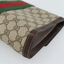 GUCCI GG Supreme Clutch Bag PVC Leather Beige Gold Auth 191707-10