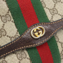 GUCCI GG Supreme Clutch Bag PVC Leather Beige Gold Auth 191707-12