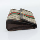 GUCCI GG Supreme Clutch Bag PVC Leather Beige Gold Auth 191707-5