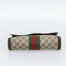 GUCCI GG Supreme Clutch Bag PVC Leather Beige Gold Auth 191707-7