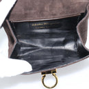 Salvatore Ferragamo Gancini Hand Bag PVC Suede 2 Set Black Brown Auth 191708-15