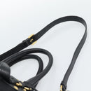 PRADA Hand Bag Nylon 2way Black Gold Auth 191710V-10