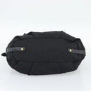 PRADA Hand Bag Nylon 2way Black Gold Auth 191710V-11